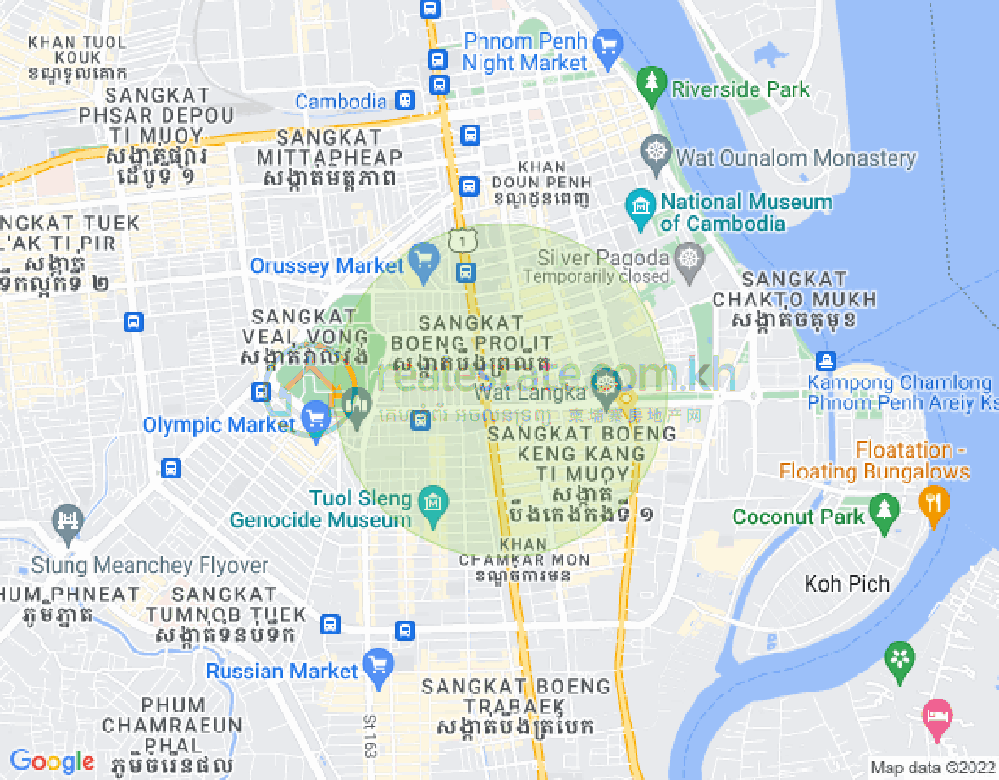 奥林匹克, 波哥堪, 金边地图