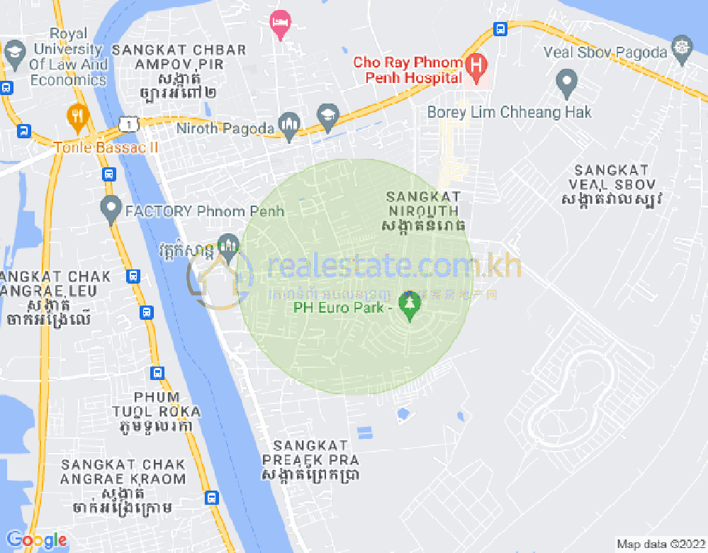 Nirouth分区, 铁桥头区, 金边地图