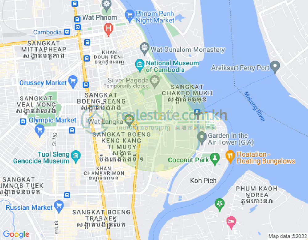 แผนที่ โตนเลบาสัก, จัมการมอน, พนมเปญ