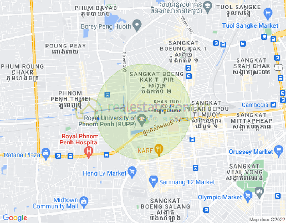 Carte de Phsar Depou I, Toul Kork, Phnom Penh