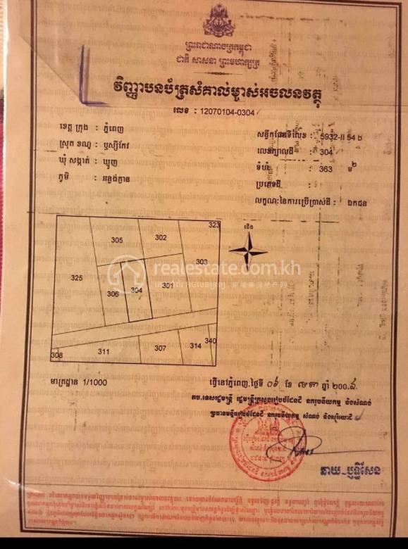 Lot For Sale in Russey Keo $181,500