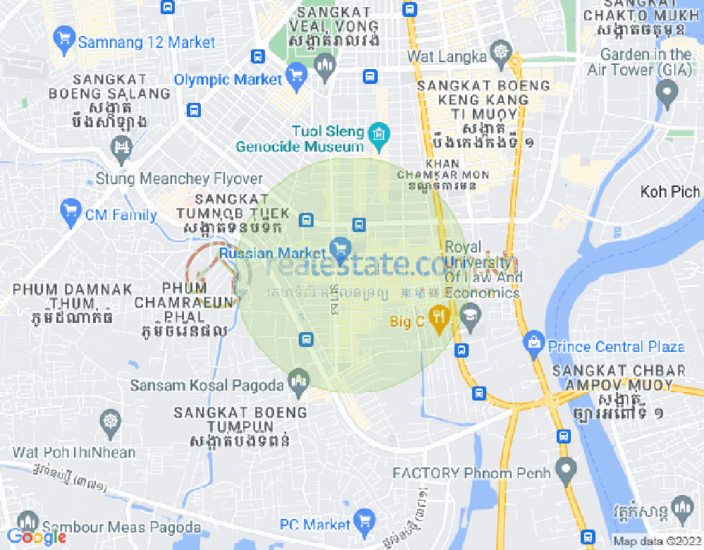 Map of Vyrakan Apartments