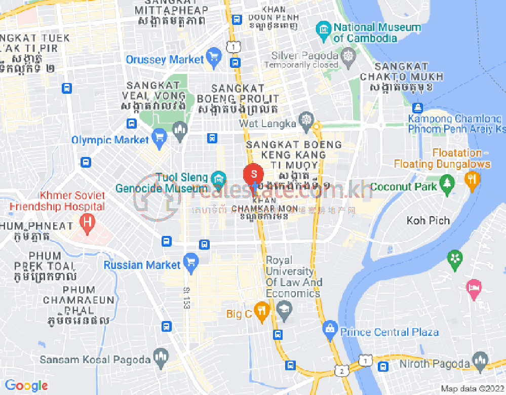 朱德奔1分区, 占卡蒙, 金边地图