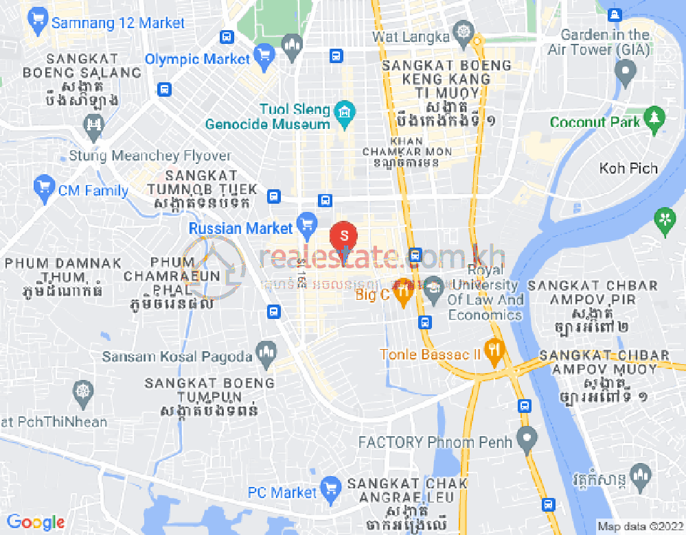 朱德奔1分区, 占卡蒙, 金边地图