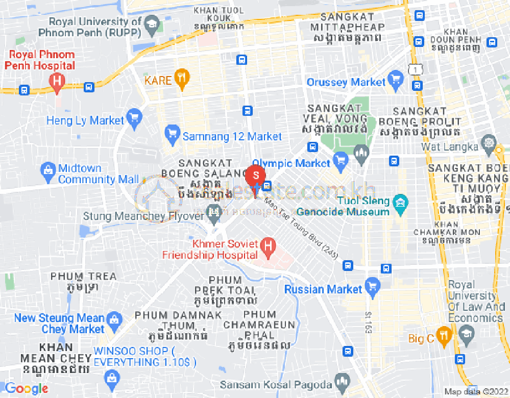 Toul Svay Prey 1镇, 波哥堪, 金边地图