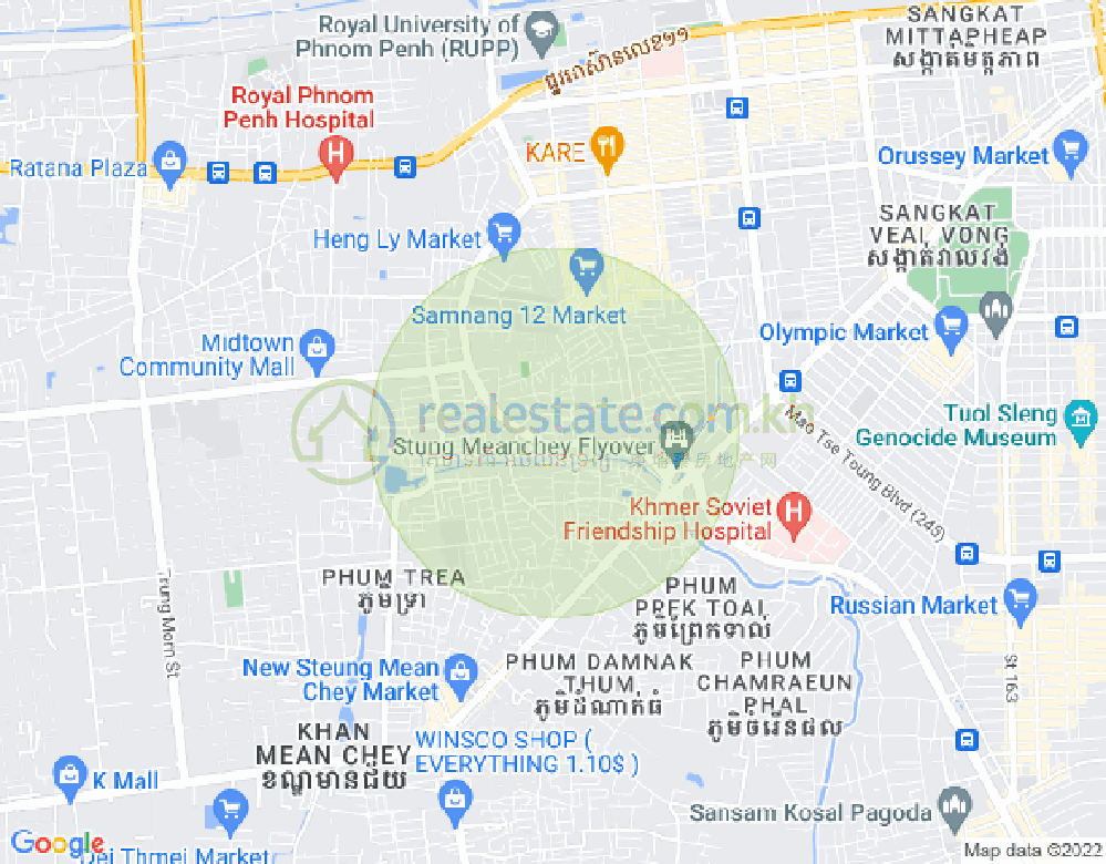 Khmuonh分区, 森速区, 金边地图