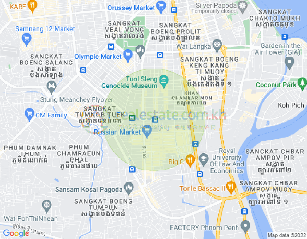 แผนที่ โตนเลบาสัก, จัมการมอน, พนมเปญ