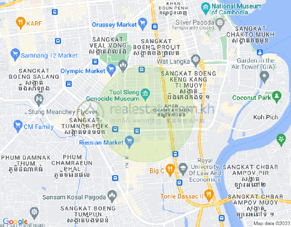朱德奔1分区, 占卡蒙, 金边地图