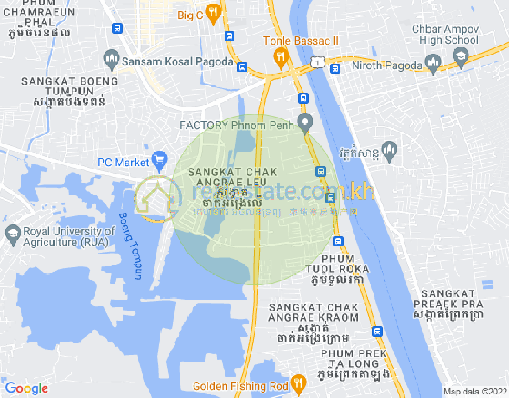 Mapa: Chak Angrae Leu, Meanchey, Phnom Penh