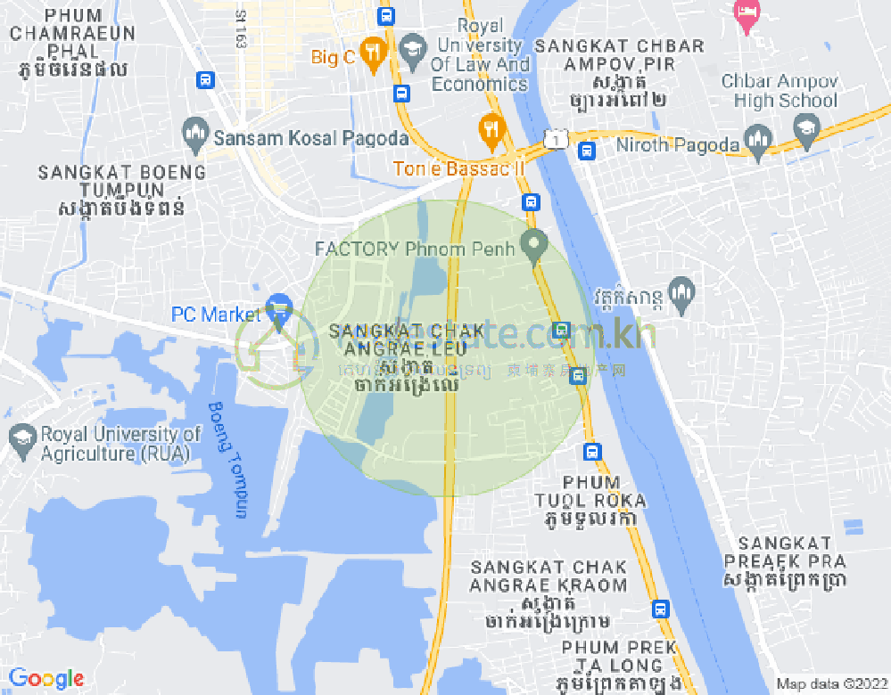 ផែនទី ចាក់អង្រែលើ, មានជ័យ, ភ្នំពេញ