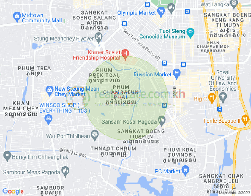 ផែនទី បឹងទំពុន១, មានជ័យ, ភ្នំពេញ
