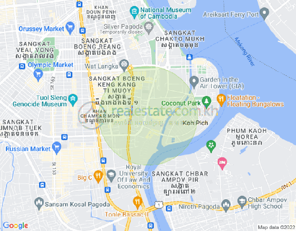 แผนที่ โตนเลบาสัก, จัมการมอน, พนมเปญ