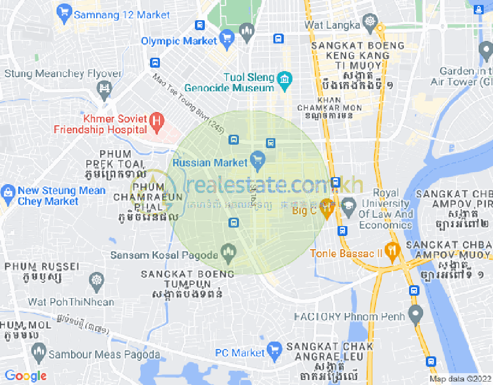 朱德奔1分区, 占卡蒙, 金边地图