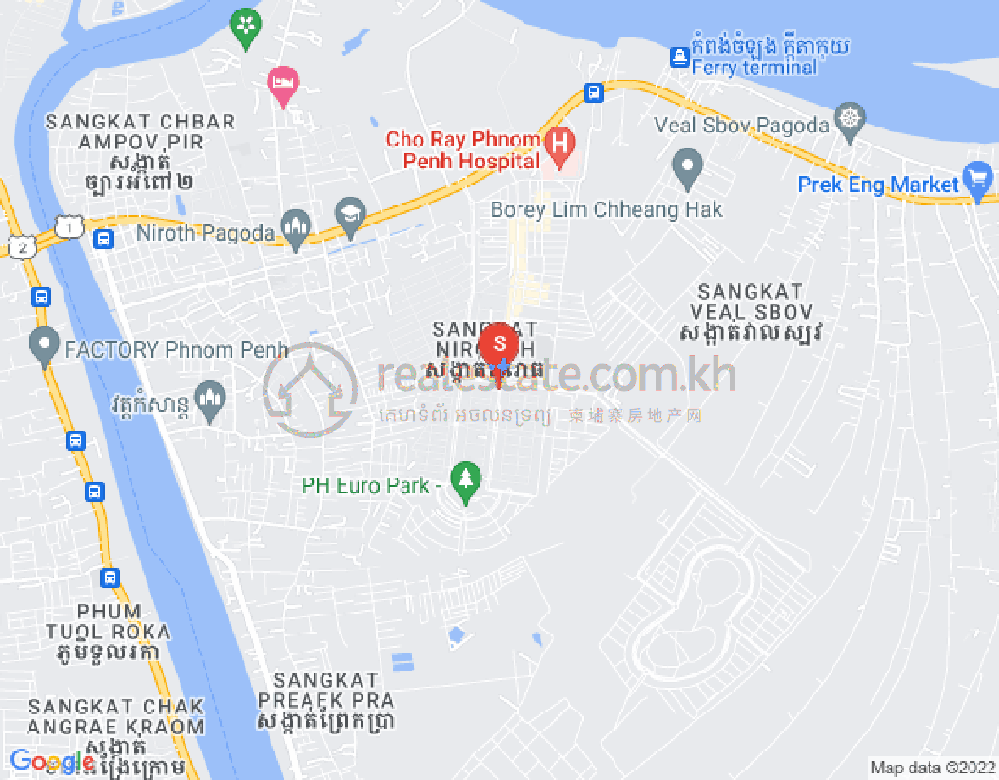 Mapa: Nirouth, Chbar Ampov, Phnom Penh