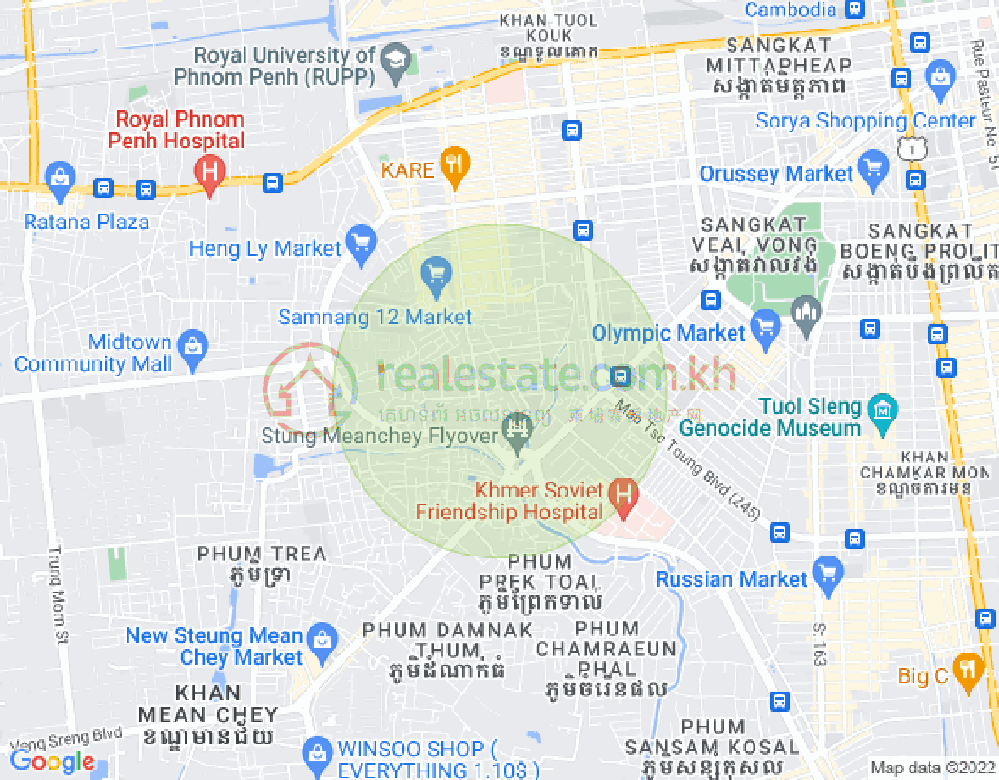 แผนที่ บึงสลัง, ตuolโกก, พนมเปญ