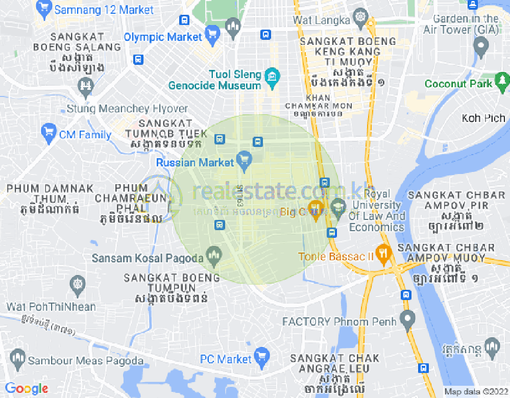 Map of Toul Tum Poung 1, Chamkarmon, Phnom Penh