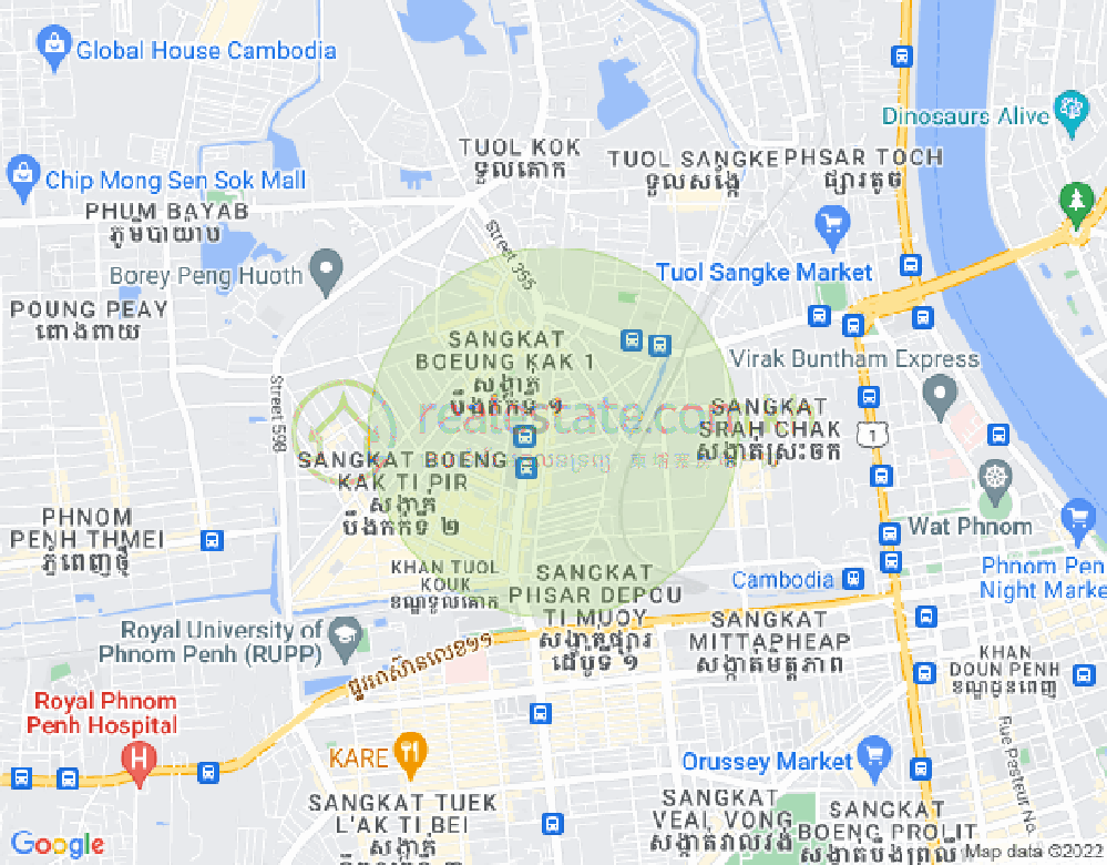 万谷湖1分区, 堆谷区, 金边地图