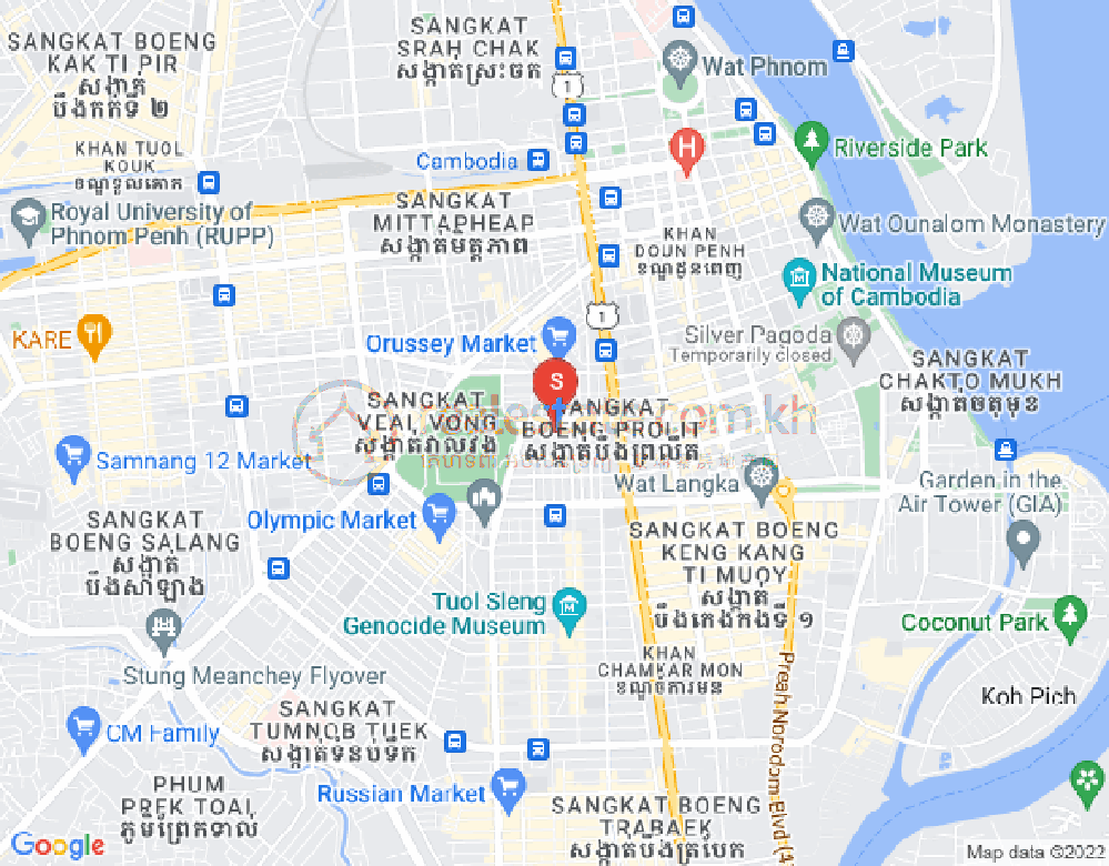 Карта Боенг Пролит, 7 Макара, Пномпень