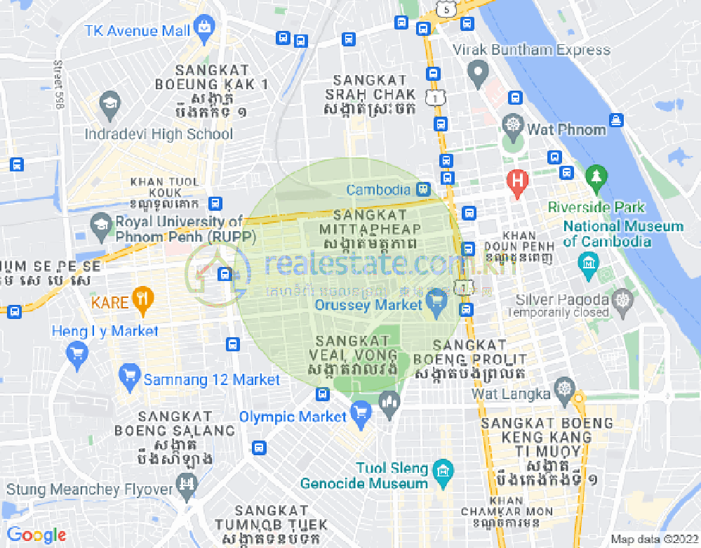 Veal Vong镇, 马卡拉区, 金边地图