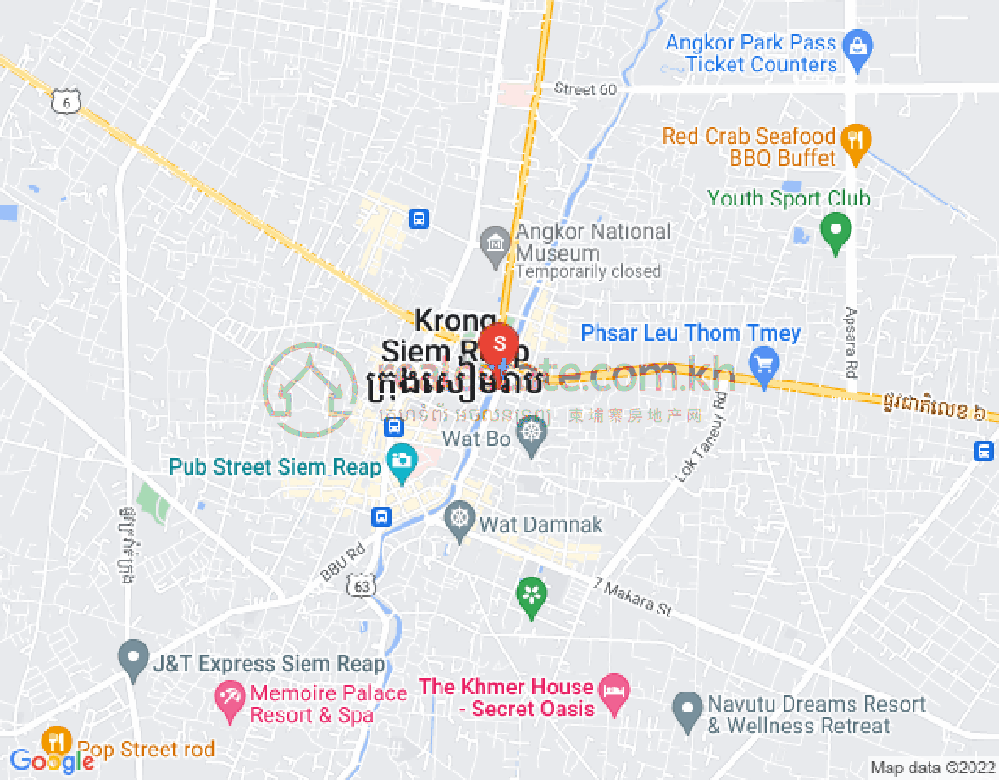 Svay Dangkum分区, 暹粒地图
