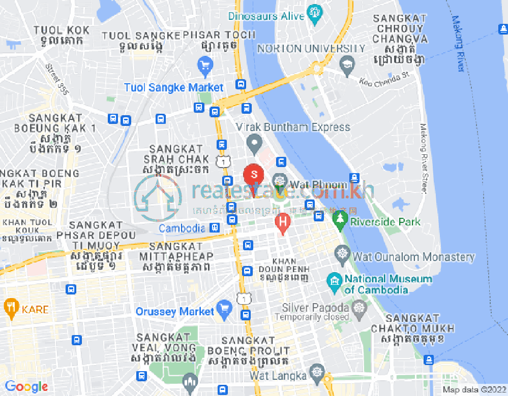 新街市3分区, 隆边区, 金边地图
