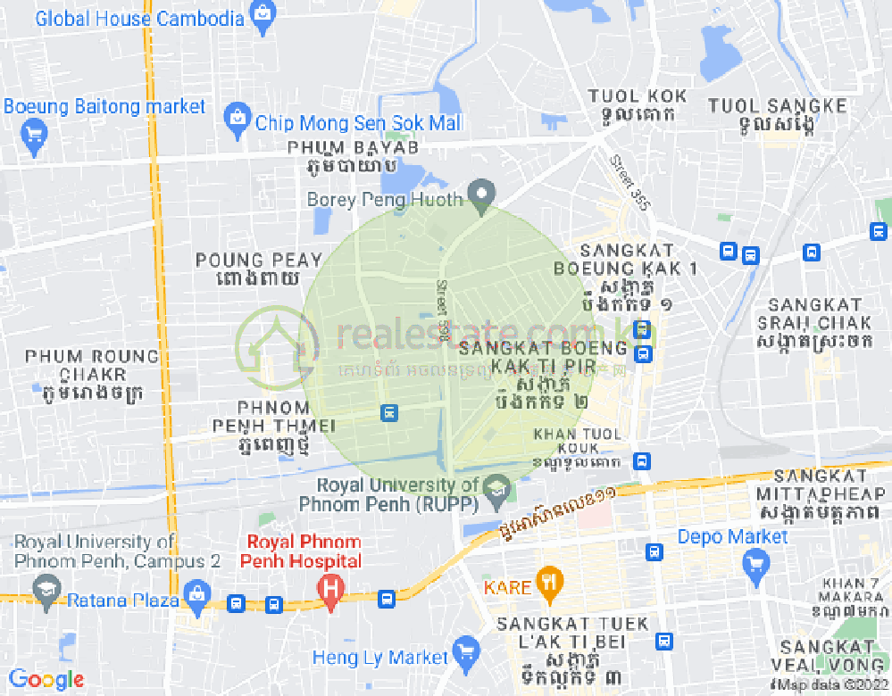 Map of Phnom Penh Thmey, Sen Sok, Phnom Penh
