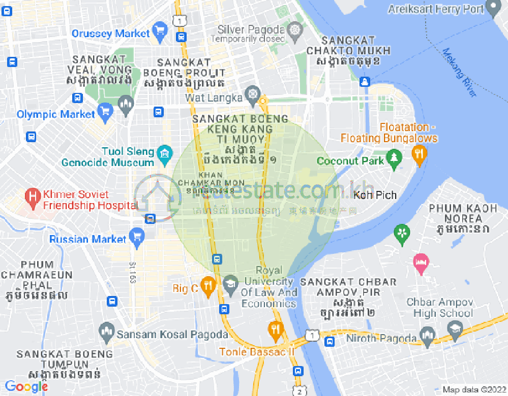 แผนที่ ตวลตุมปุง 1, จัมการมอน, พนมเปญ