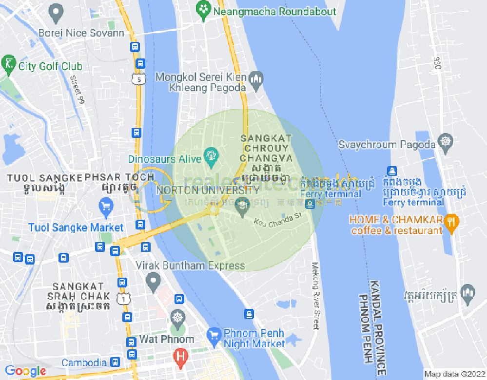 チュロイ・チャンバー, プノンペンの地図
