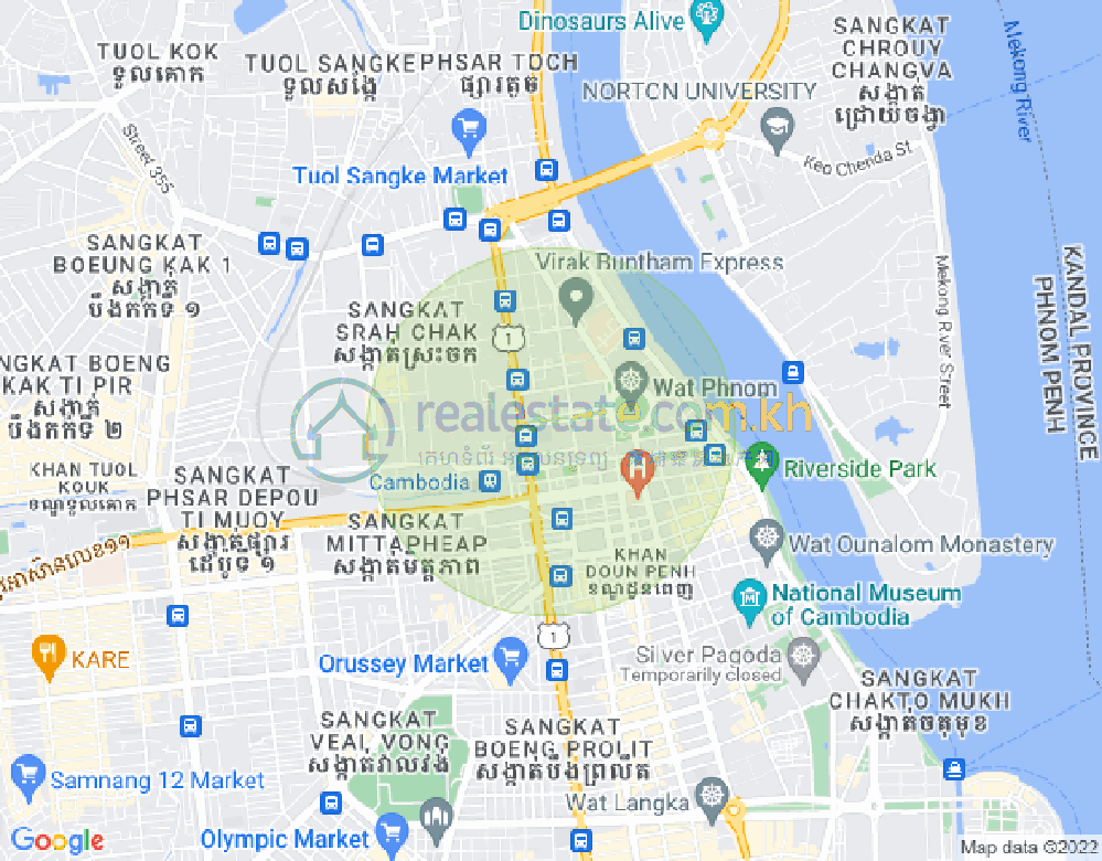 チャクトムク, ドーンペン, プノンペンの地図