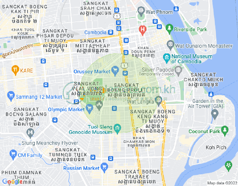 Map of Boeung Prolit, 7 Makara, Phnom Penh