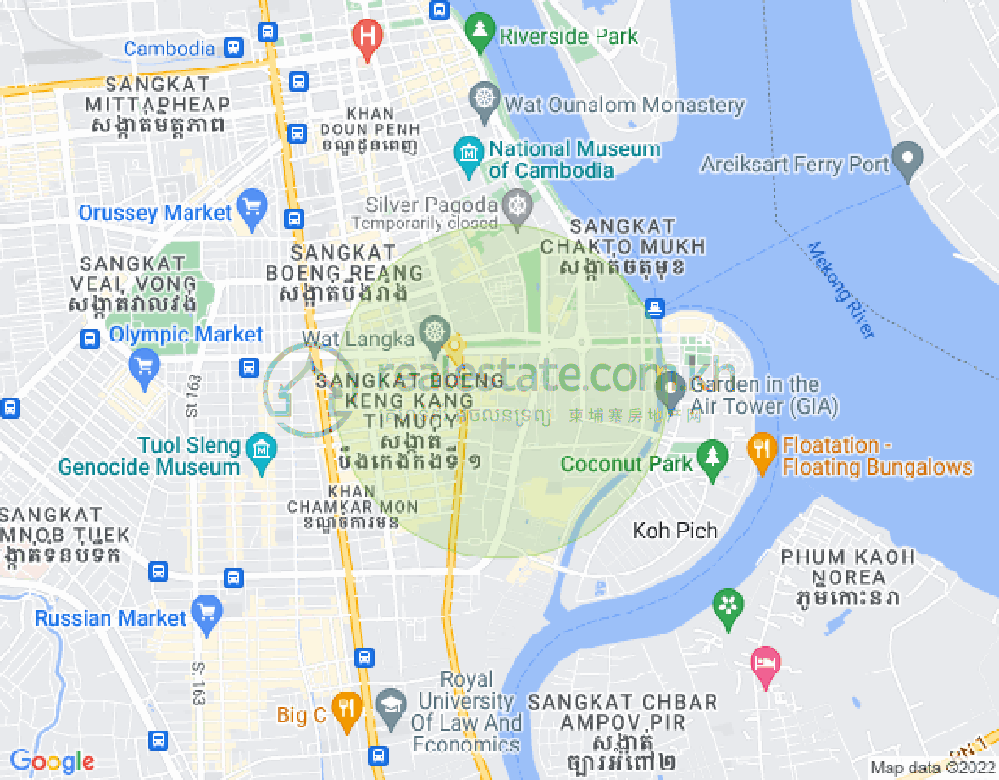 百色河分区, 占卡蒙, 金边地图