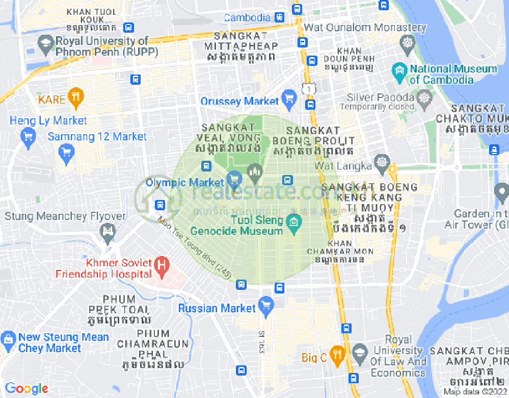 奥林匹克, 波哥堪, 金边地图