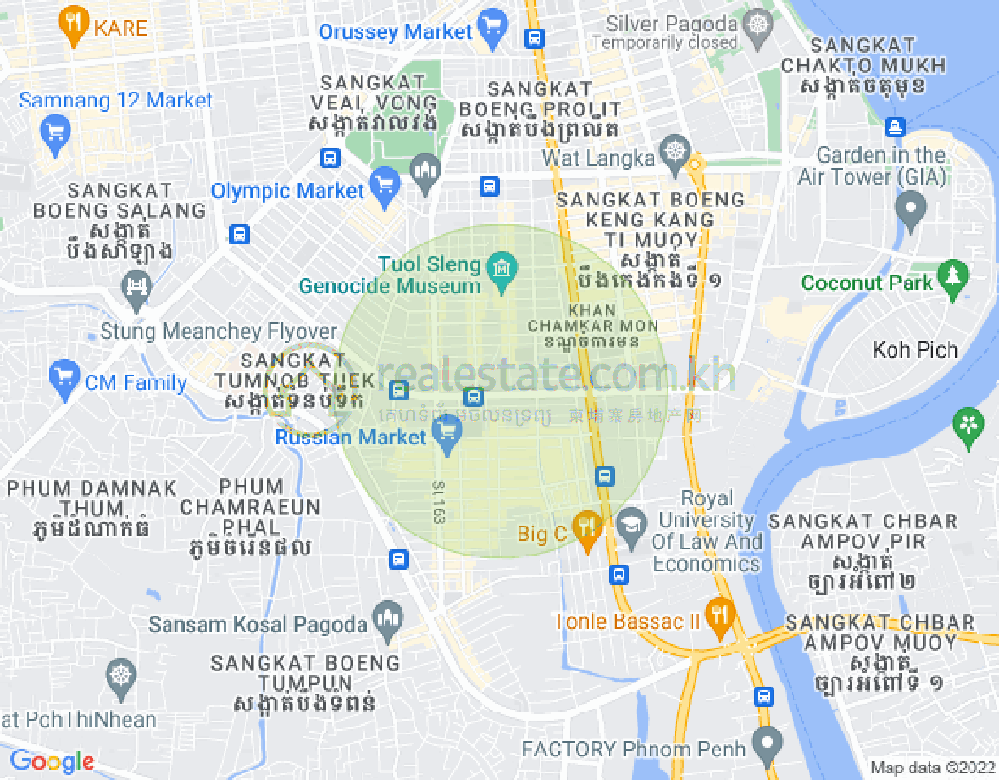 Carte de BKK 3, Boeng Keng Kang, Phnom Penh