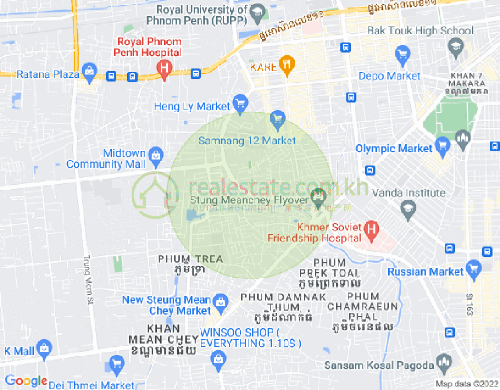 Map of Khmuonh, Sen Sok, Phnom Penh