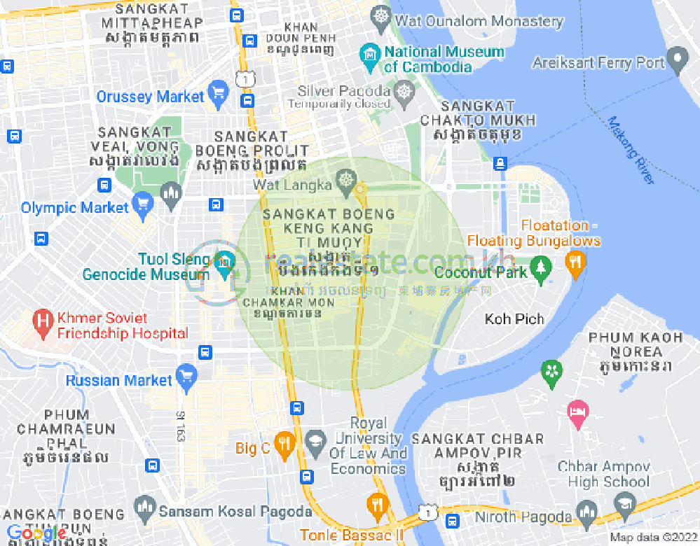 แผนที่ โตนเลบาสัก, จัมการมอน, พนมเปญ