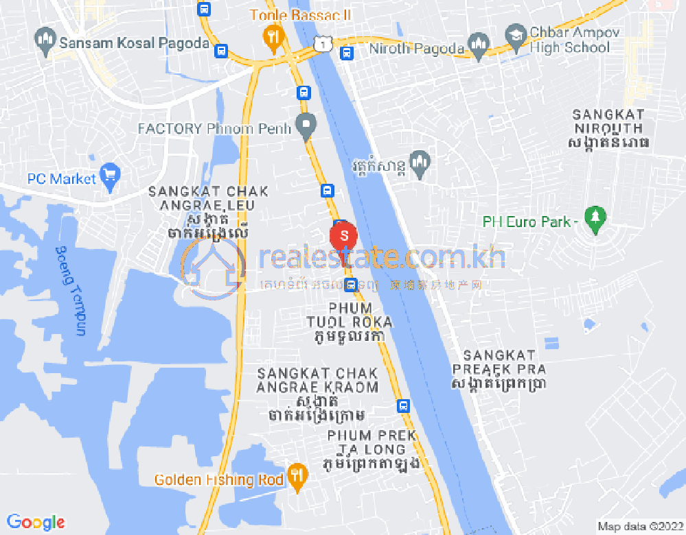 Carte de Chak Angrae Kraom, Meanchey, Phnom Penh