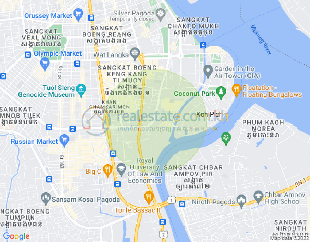 แผนที่ โตนเลบาสัก, จัมการมอน, พนมเปญ