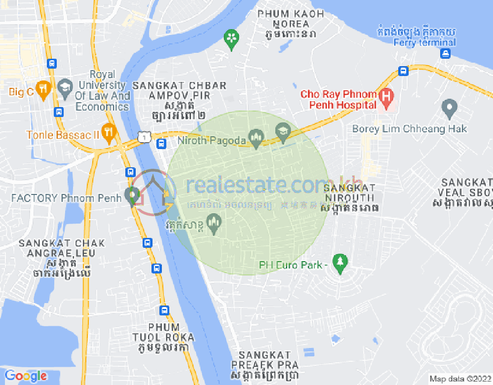 Mapa: Chbar Ampov I, Chbar Ampov, Phnom Penh