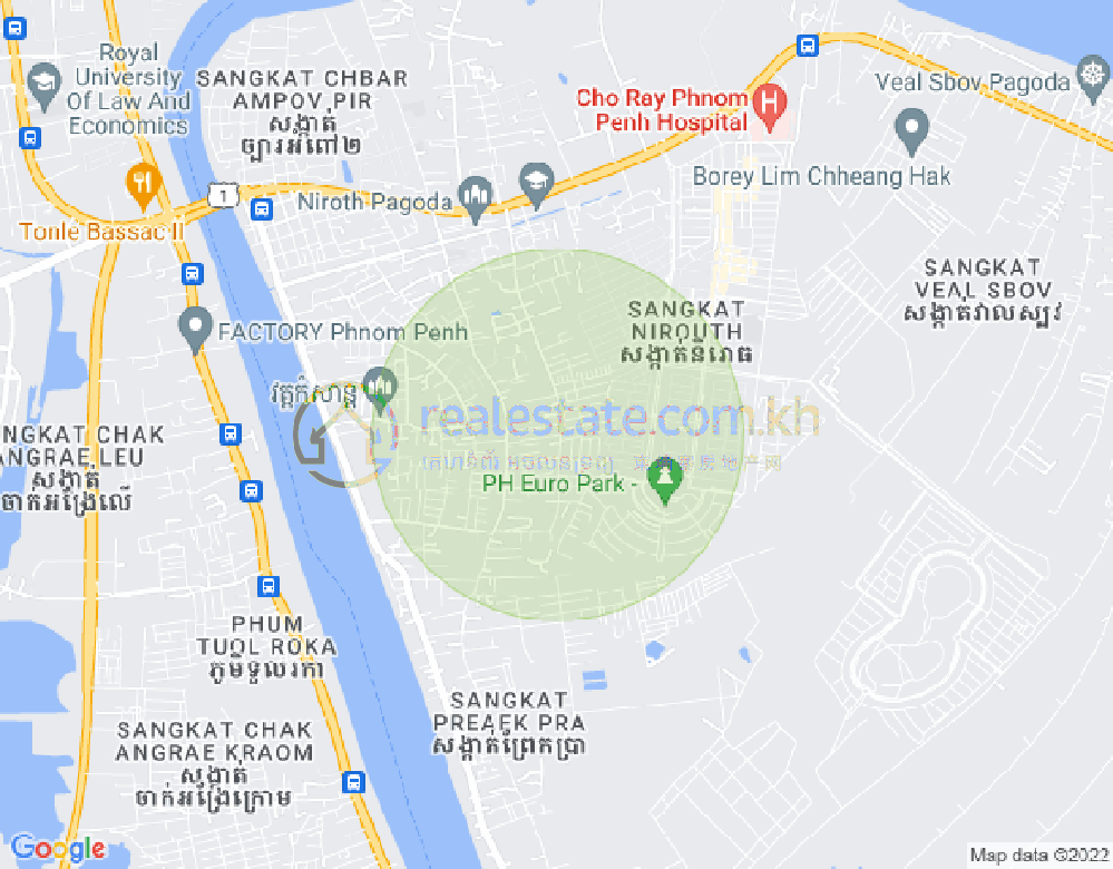 Map of Nirouth, Chbar Ampov, Phnom Penh