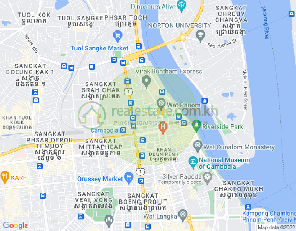 แผนที่ เบิงเรียง, ดวนป็ญ, พนมเปญ