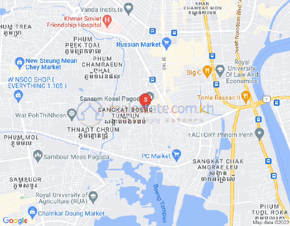宣邦屯门1, 棉芷区, 金边地图