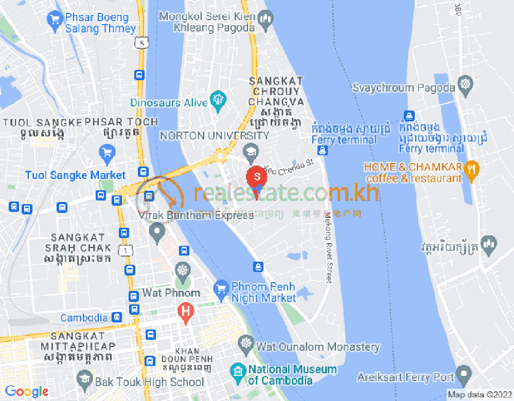 Map of Chroy Changvar, Phnom Penh