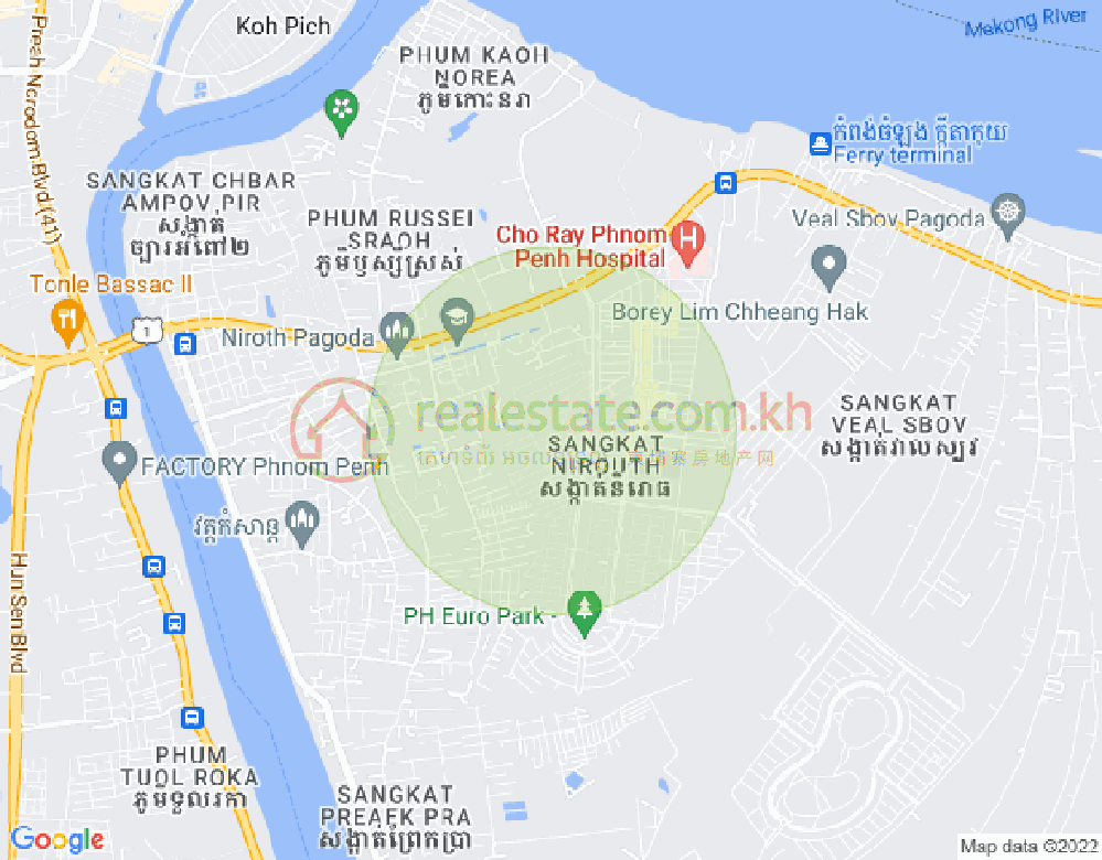 铁桥头区I分区, 铁桥头区, 金边地图