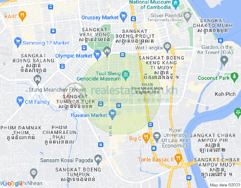 แผนที่ บีเคเค 3, บึงเกงกอง, พนมเปญ