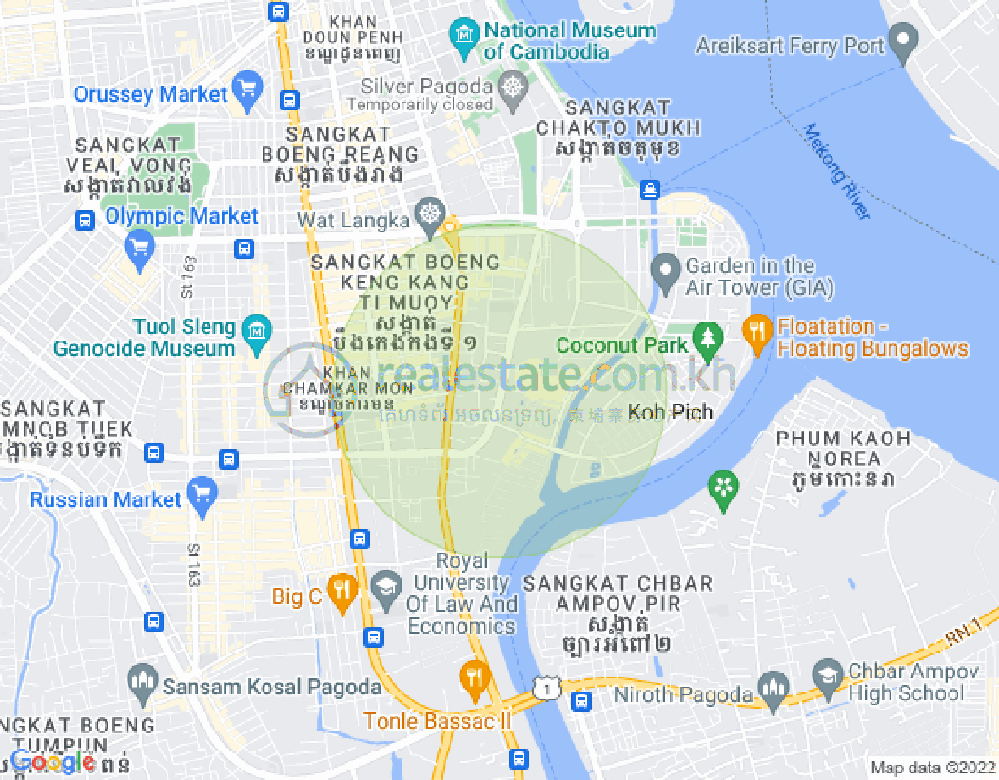 แผนที่ โตนเลบาสัก, จัมการมอน, พนมเปญ