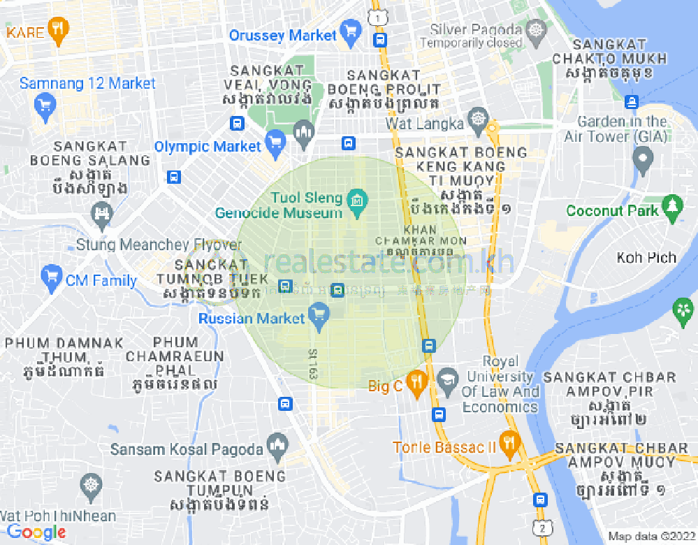 Carte de BKK 3, Boeng Keng Kang, Phnom Penh