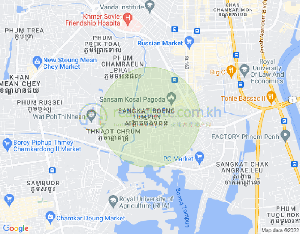 宣邦屯门1, 棉芷区, 金边地图