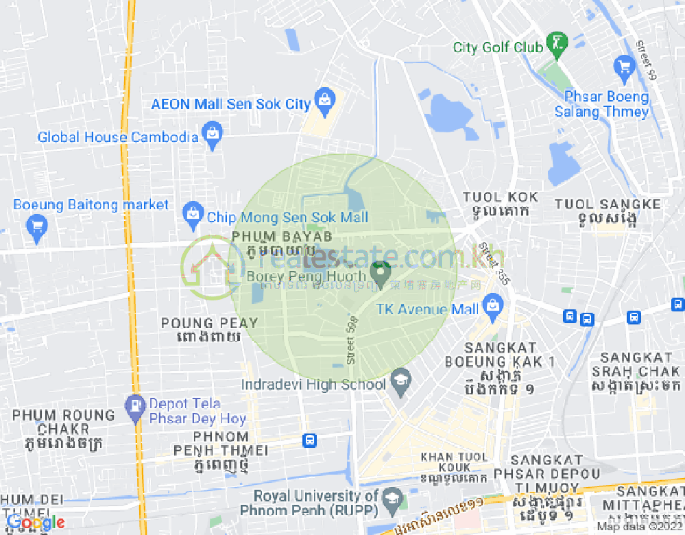 新金边, 森速区, 金边地图