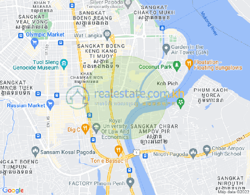 百色河分区, 占卡蒙, 金边地图
