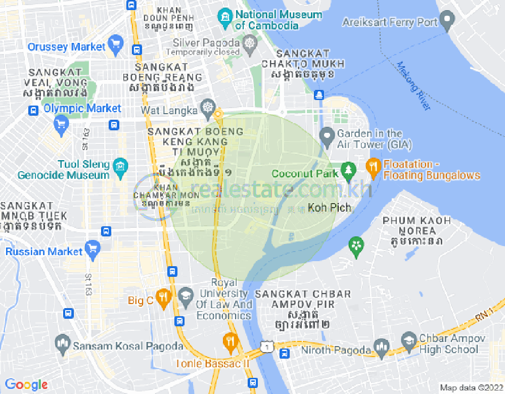 แผนที่ โตนเลบาสัก, จัมการมอน, พนมเปญ